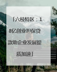 六枝特区：18亿创业担保贷款助企业发展提质加速