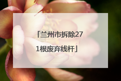 兰州市拆除271根废弃线杆