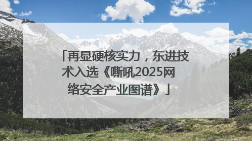 再显硬核实力，东进技术入选《嘶吼2025网络安全产业图谱》