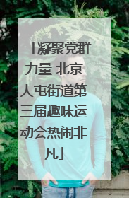 凝聚党群力量 北京大屯街道第三届趣味运动会热闹非凡