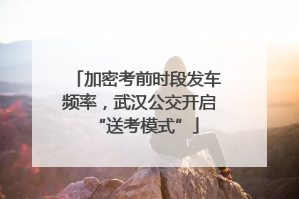 加密考前时段发车频率，武汉公交开启“送考模式”