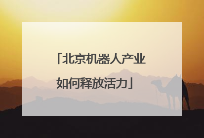 北京机器人产业如何释放活力