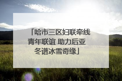 哈市三区妇联牵线青年联谊 助力后亚冬谱冰雪奇缘