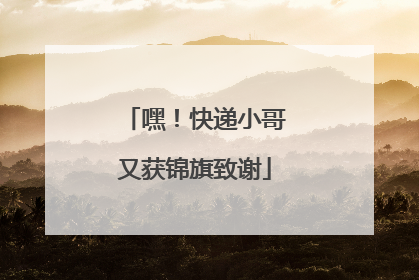嘿！快递小哥又获锦旗致谢