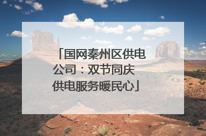 国网秦州区供电公司：双节同庆 供电服务暖民心