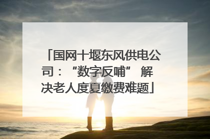 国网十堰东风供电公司：“数字反哺” 解决老人度夏缴费难题