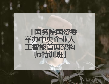 国务院国资委举办中央企业人工智能首席架构师特训班