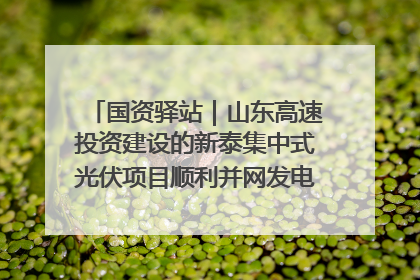 国资驿站｜山东高速投资建设的新泰集中式光伏项目顺利并网发电；国产电力机器人首次在智利电网应用