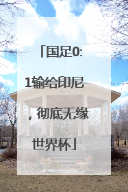 国足0:1输给印尼，彻底无缘世界杯