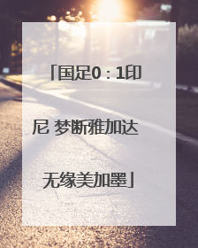 国足0∶1印尼 梦断雅加达 无缘美加墨