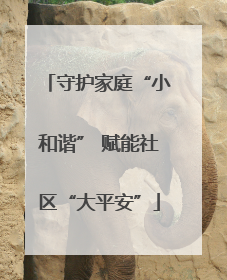守护家庭“小和谐” 赋能社区“大平安”