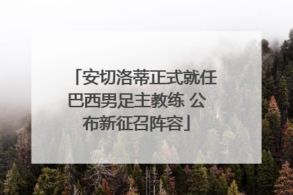 安切洛蒂正式就任巴西男足主教练 公布新征召阵容