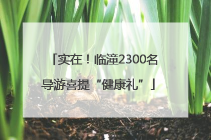 实在！临潼2300名导游喜提“健康礼”
