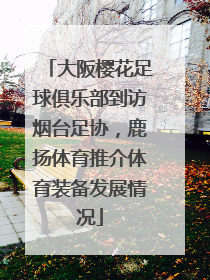 大阪樱花足球俱乐部到访烟台足协，鹿扬体育推介体育装备发展情况