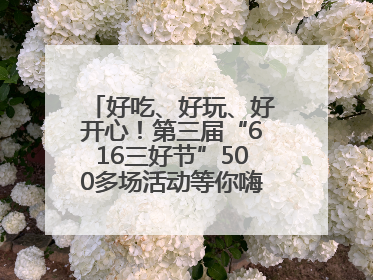 好吃、好玩、好开心！第三届“616三好节”500多场活动等你嗨翻一“夏”