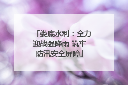 娄底水利：全力迎战强降雨 筑牢防汛安全屏障