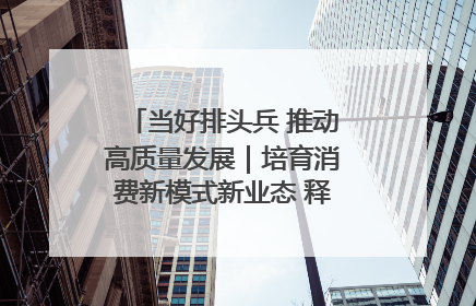 当好排头兵 推动高质量发展｜培育消费新模式新业态 释放经济增长新动能
