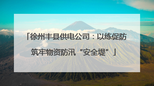 徐州丰县供电公司：以练促防 筑牢物资防汛“安全堤”