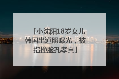 小沈阳18岁女儿韩国出道照曝光，被指撞脸孔孝真