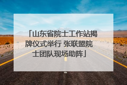 山东省院士工作站揭牌仪式举行 张联盟院士团队现场助阵