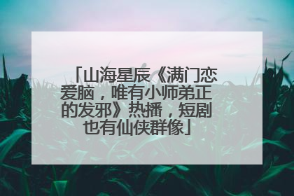 山海星辰《满门恋爱脑，唯有小师弟正的发邪》热播，短剧也有仙侠群像