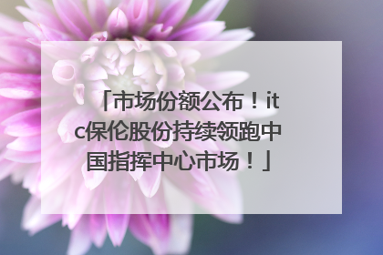 市场份额公布！itc保伦股份持续领跑中国指挥中心市场！