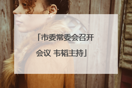 市委常委会召开会议 韦韬主持