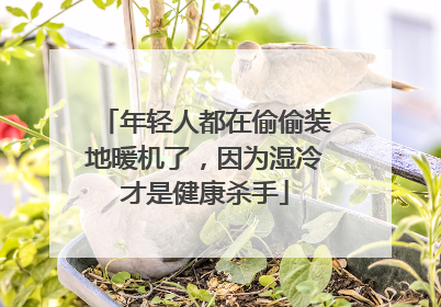 年轻人都在偷偷装地暖机了，因为湿冷才是健康杀手