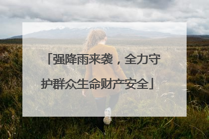 强降雨来袭，全力守护群众生命财产安全