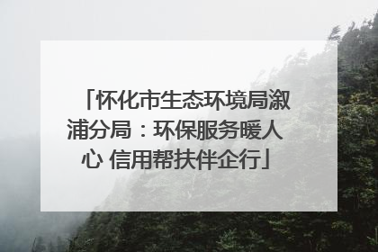 怀化市生态环境局溆浦分局：环保服务暖人心 信用帮扶伴企行