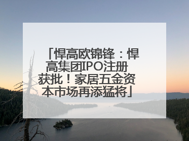悍高欧锦锋：悍高集团IPO注册获批！家居五金资本市场再添猛将