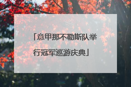 意甲那不勒斯队举行冠军巡游庆典