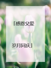 感恩父爱 岁月同庆