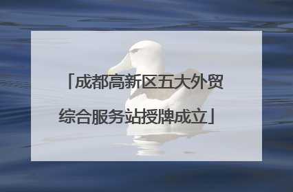 成都高新区五大外贸综合服务站授牌成立