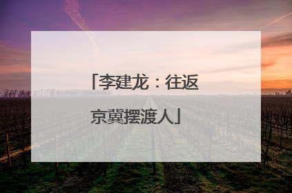 李建龙：往返京冀摆渡人
