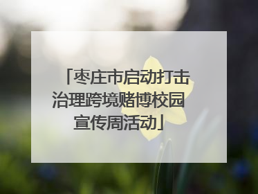 枣庄市启动打击治理跨境赌博校园宣传周活动