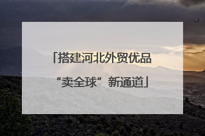 搭建河北外贸优品“卖全球”新通道