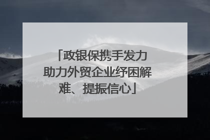 政银保携手发力 助力外贸企业纾困解难、提振信心