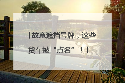 故意遮挡号牌，这些货车被“点名”！
