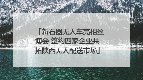 新石器无人车亮相丝博会 签约四家企业共拓陕西无人配送市场