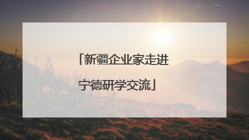新疆企业家走进宁德研学交流