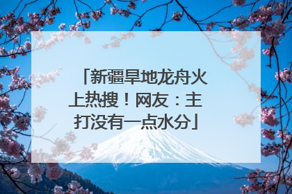 新疆旱地龙舟火上热搜！网友：主打没有一点水分