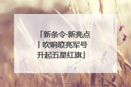 新条令·新亮点丨吹响嘹亮军号 升起五星红旗