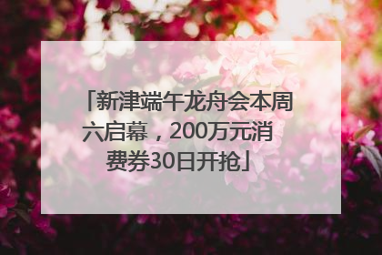 新津端午龙舟会本周六启幕，200万元消费券30日开抢