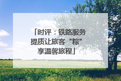 时评：铁路服务提质让旅客“粽”享温馨旅程