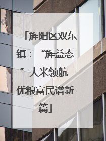 旌阳区双东镇：“旌益态”大米领航 优粮富民谱新篇
