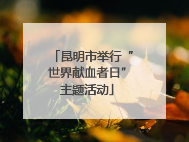 昆明市举行“世界献血者日”主题活动