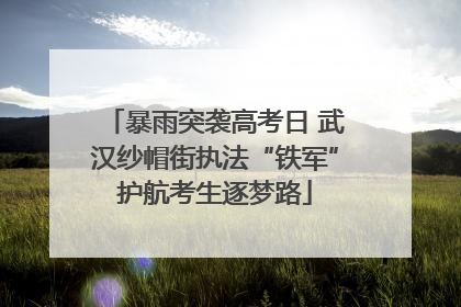 暴雨突袭高考日 武汉纱帽街执法“铁军”护航考生逐梦路