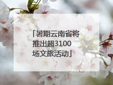 暑期云南省将推出超3100场文旅活动
