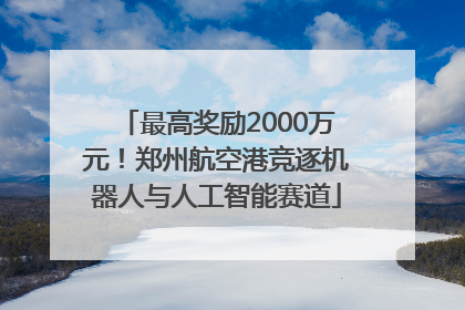 最高奖励2000万元！郑州航空港竞逐机器人与人工智能赛道